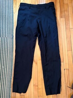 Burberry Men's Navy Straight Dress Pants